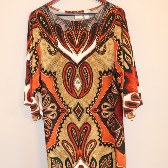 Robe Longue Chico's Red Label – Sans Manches, Couleur Rouge, Taille 2 – Neuve Avec étiquettes